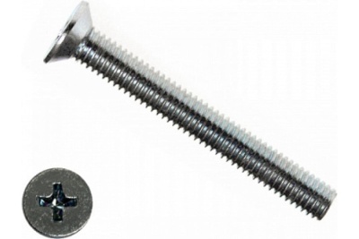 Винт с потайной головкой и крестообразным шлицем M3х12, DIN 965, нержавеющая сталь А2 — Крепимир